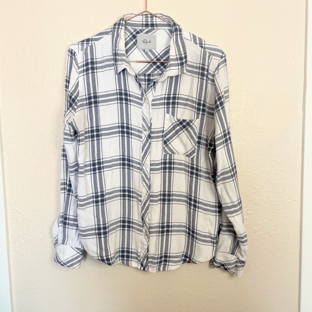 Rails Hunter Plaid Large Button Down | White Storm Coastal Classic
